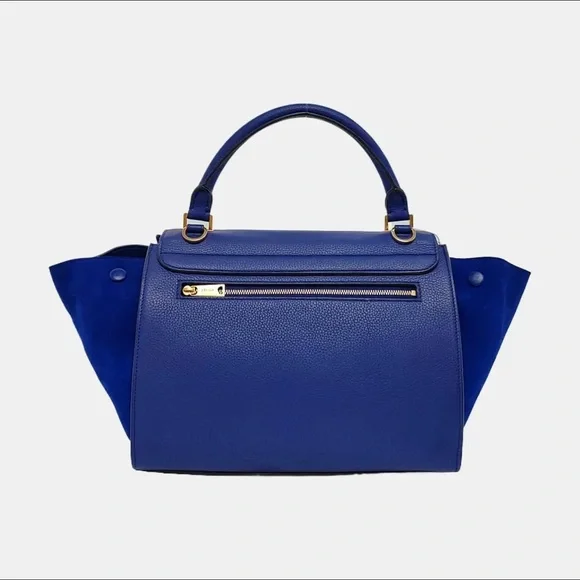 Céline Trapeze Bag – Royal Blue Calfskin & Suede – Gently Used - Picture 2 of 7